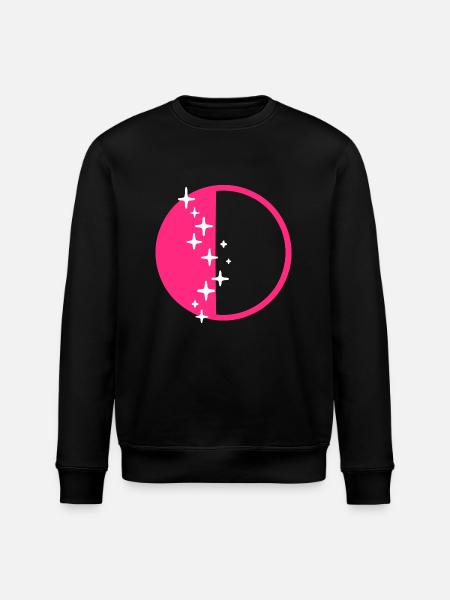 Buchstabe O Glitzer - Stanley/Stella Unisex Bio-Sweatshirt ROLLER - Schwarz