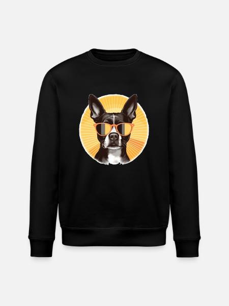 Terrier de Boston 2 - Sweat bio ROLLER Stanley/Stella Unisexe - noir