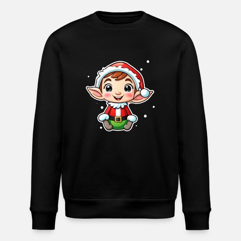 Elf Christmas Elf Gift Elf - Stanley/Stella ROLLER Unisex Organic Sweatshirt - black
