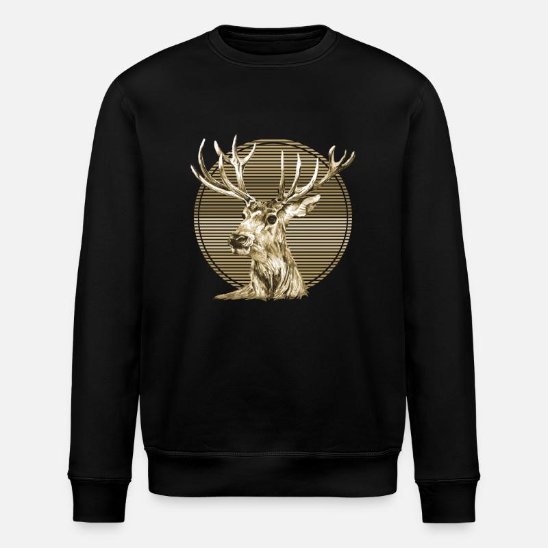 Deer - Stanley/Stella ROLLER Unisex Organic Sweatshirt - black
