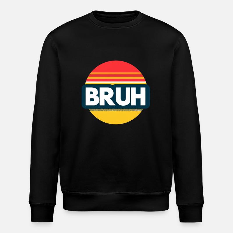 Bruh Sunset - Stanley/Stella ROLLER Unisex Organic Sweatshirt - black