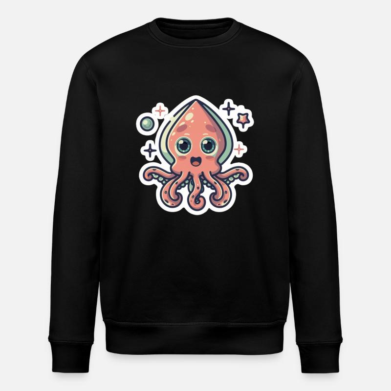 Squid Lover - Stanley/Stella ROLLER Unisex Organic Sweatshirt - black