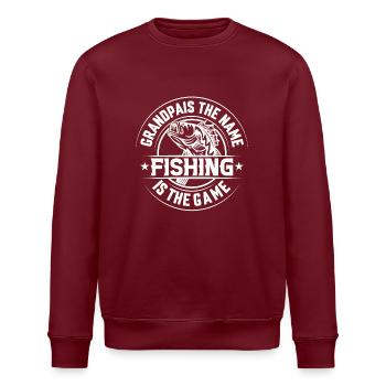 fisch, fisch, angeln, see, meer, angeln, fauna, exotisch - Stanley/Stella Unisex Bio-Sweatshirt ROLLER - Burgunderrot - Vorne - Nik (191cm)