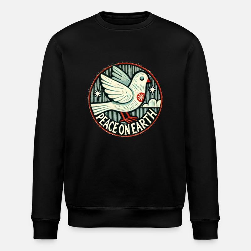 Peace on Earth - Stanley/Stella ROLLER Unisex Organic Sweatshirt - black