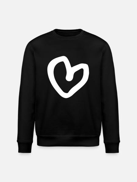 Herz - Stanley/Stella Unisex Bio-Sweatshirt ROLLER - Schwarz