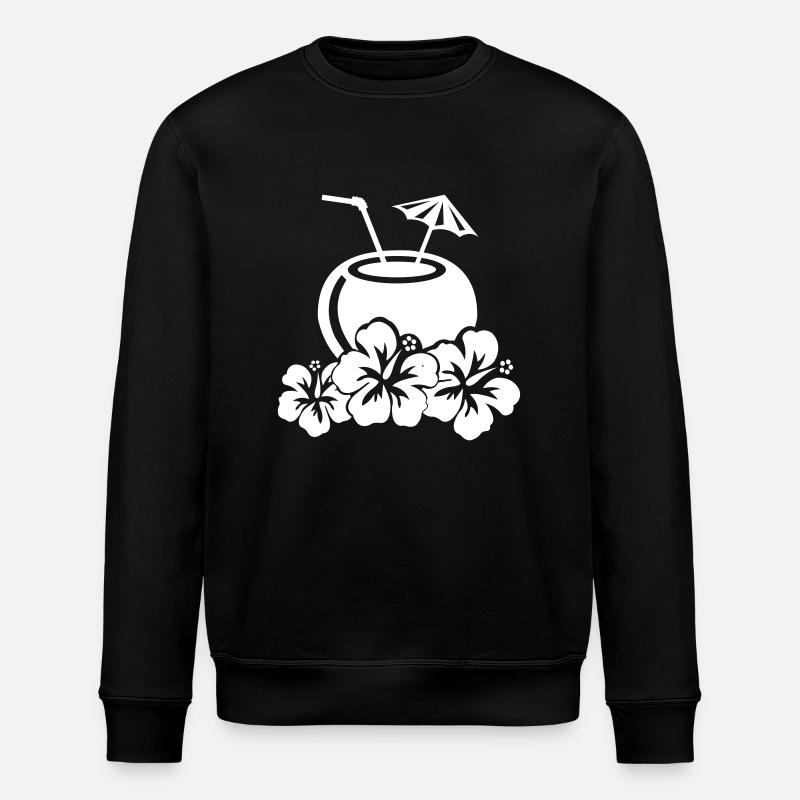 Cocktail Hibiscus - Stanley/Stella ROLLER Unisex Organic Sweatshirt - black