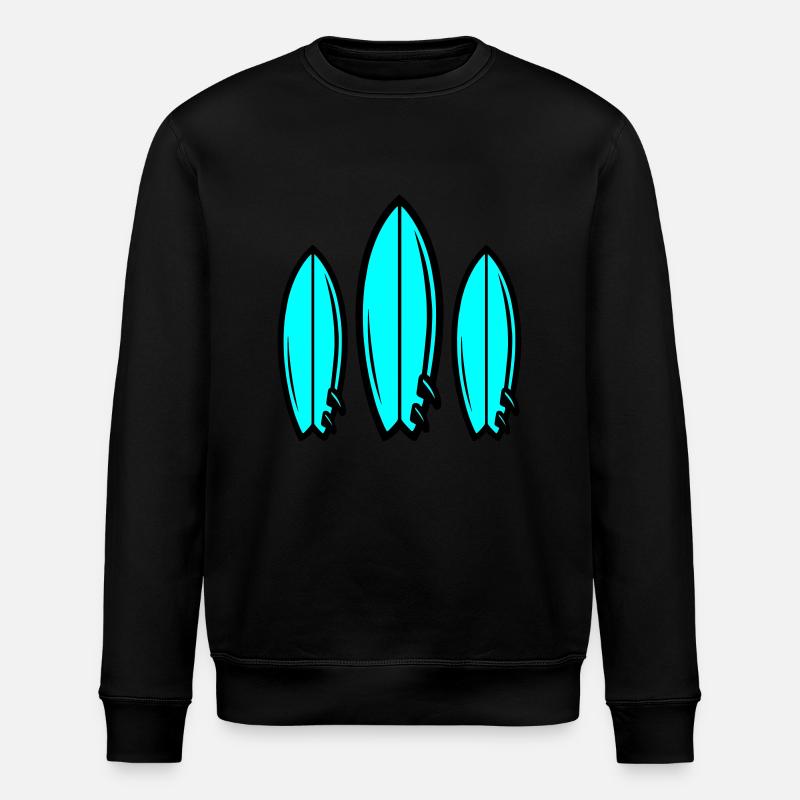 Surfbrett Symbol Surfing - Stanley/Stella Unisex Bio-Sweatshirt ROLLER - Schwarz