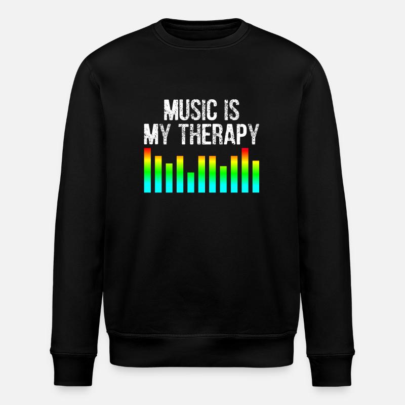 Music Is My Therapy - Stanley/Stella Unisex Bio-Sweatshirt ROLLER - Schwarz