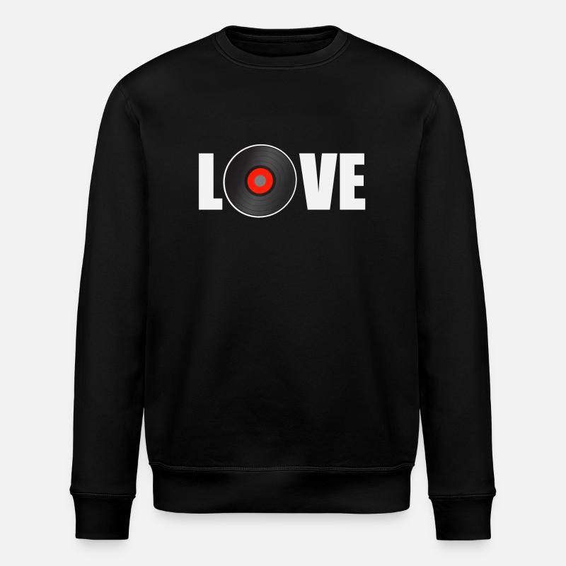 vinyl love - Stanley/Stella Unisex Bio-Sweatshirt ROLLER - Schwarz