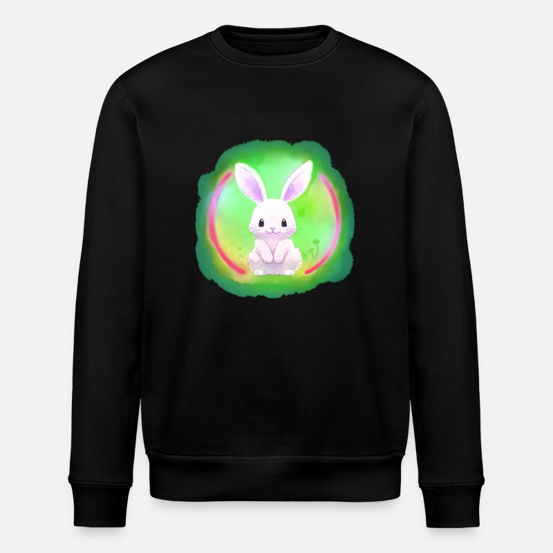 Lièvre, Lapin, Blanc, Blanc, Blanc - Sweat bio ROLLER Stanley/Stella Unisexe - noir