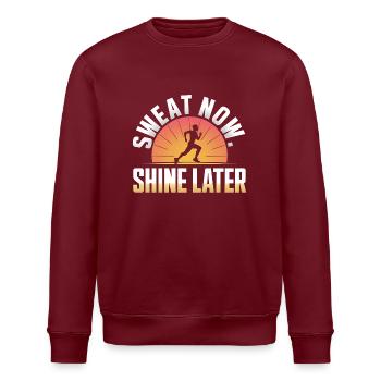Fitness & Lauf-Motiv für Sportler & Fitnessfans - Stanley/Stella Unisex Bio-Sweatshirt ROLLER - Burgunderrot - Vorne - Nik (191cm)