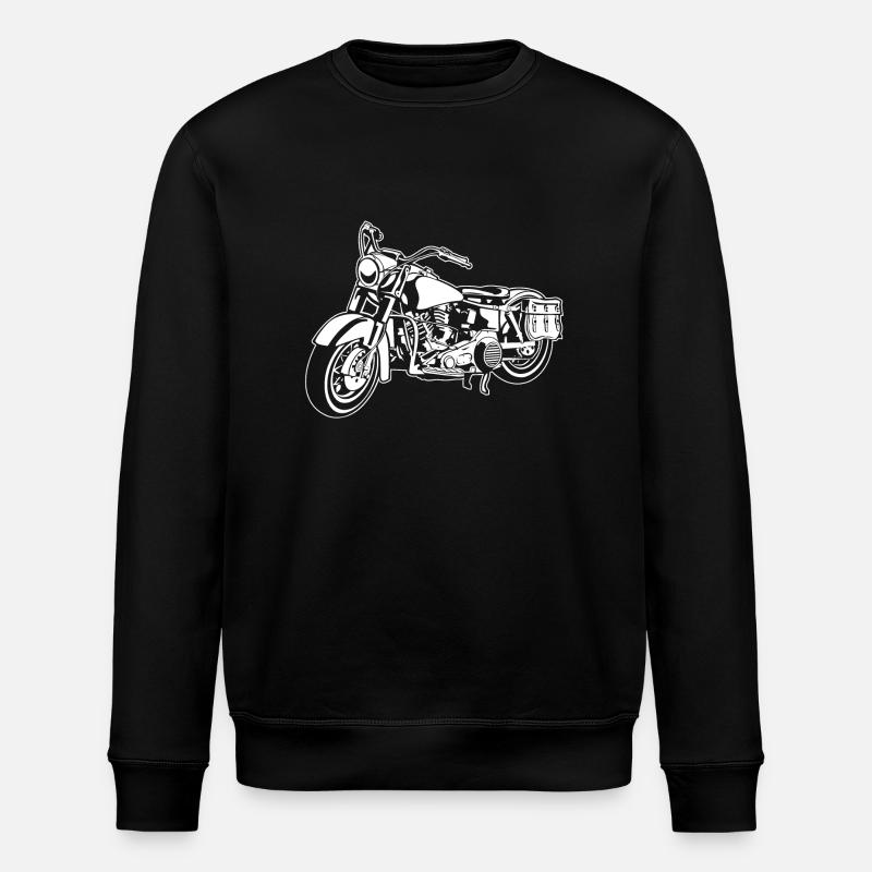Chopper moto 10_weiß - Sweat bio ROLLER Stanley/Stella Unisexe - noir