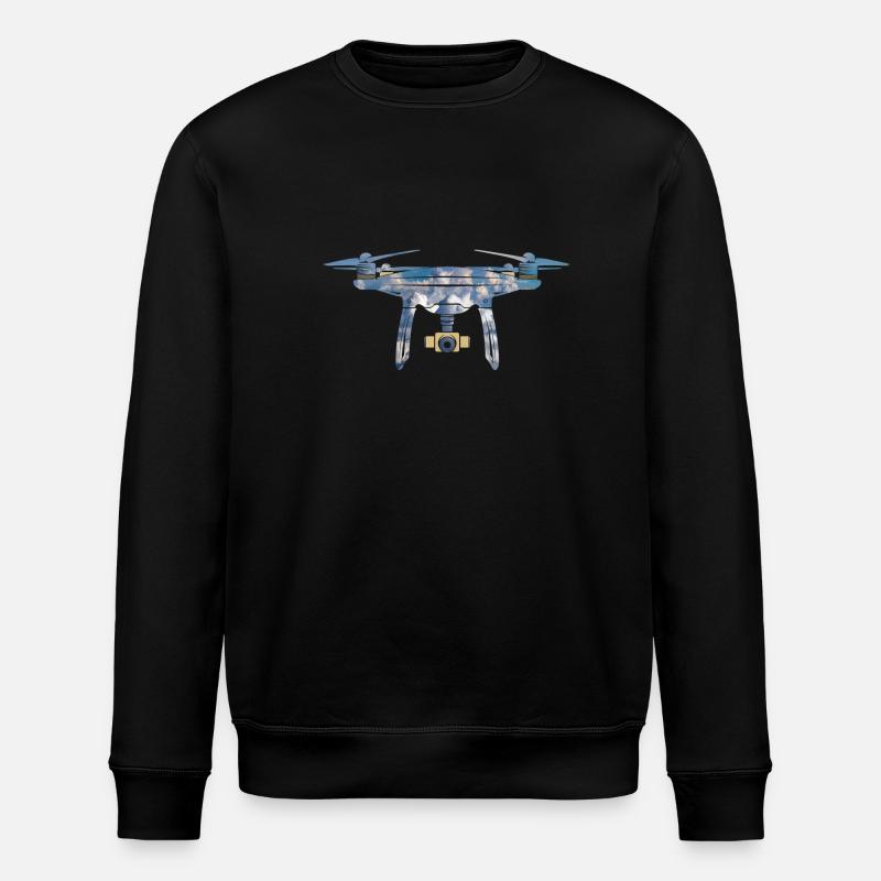 Drone Drohne - Stanley/Stella Unisex Bio-Sweatshirt ROLLER - Schwarz