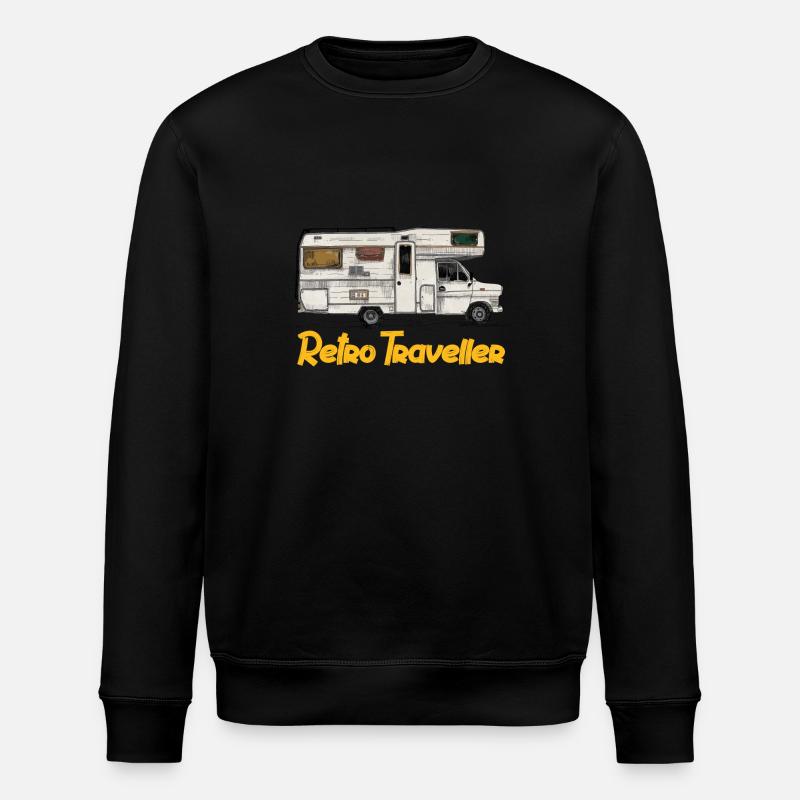 Retro Reisender - Stanley/Stella Unisex Bio-Sweatshirt ROLLER - Schwarz
