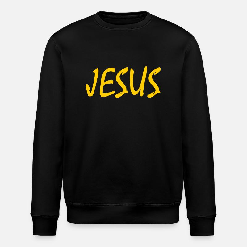 Jesus - Stanley/Stella ROLLER Unisex Organic Sweatshirt - black
