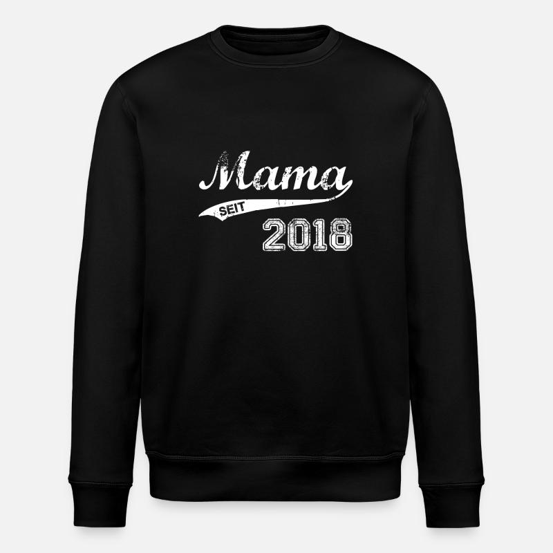Mom 2018 - Stanley/Stella ROLLER Unisex Organic Sweatshirt - black