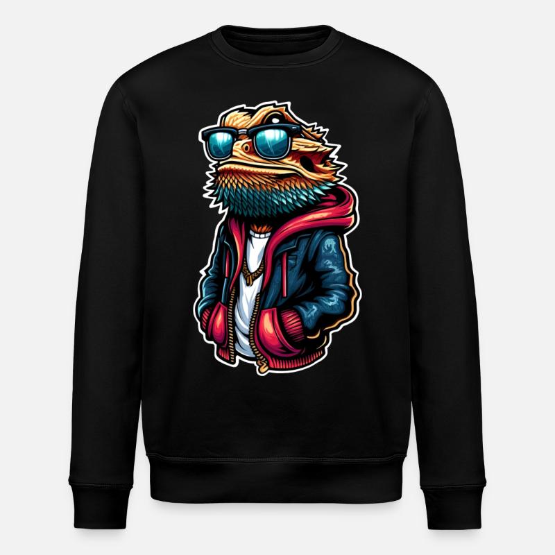 Bearded dragons - Stanley/Stella ROLLER Unisex Organic Sweatshirt - black