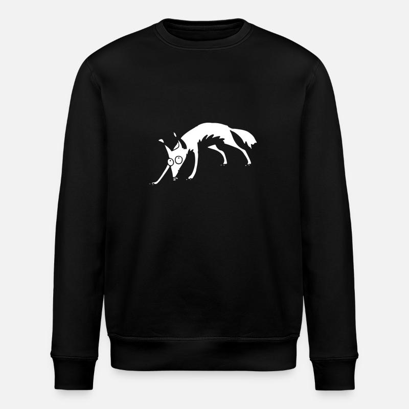 White fox no 2 - Stanley/Stella Unisex Bio-Sweatshirt ROLLER - Schwarz