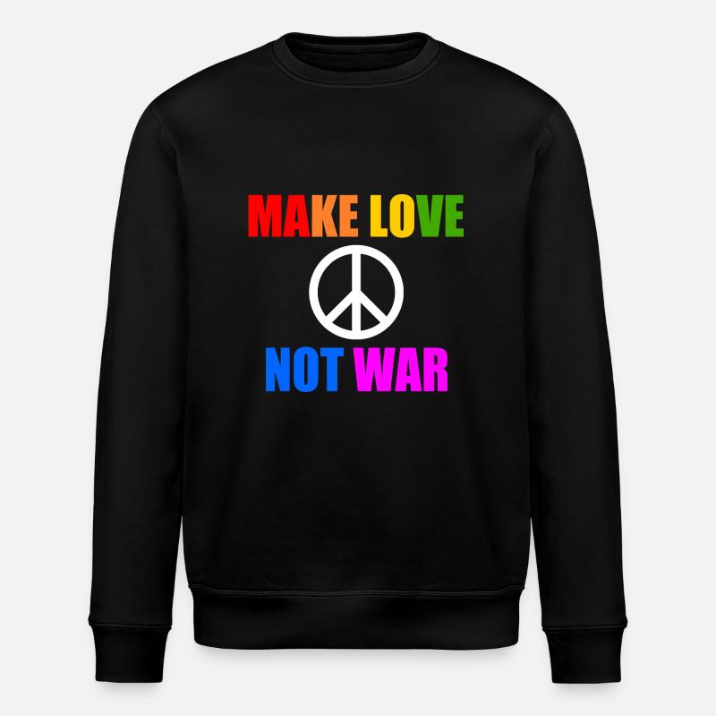 Make love not war - Stanley/Stella Unisex Bio-Sweatshirt ROLLER - Schwarz