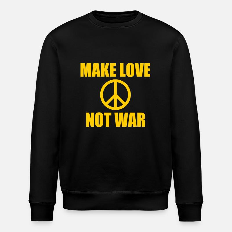 Make love not war - Stanley/Stella ROLLER Unisex Organic Sweatshirt - black