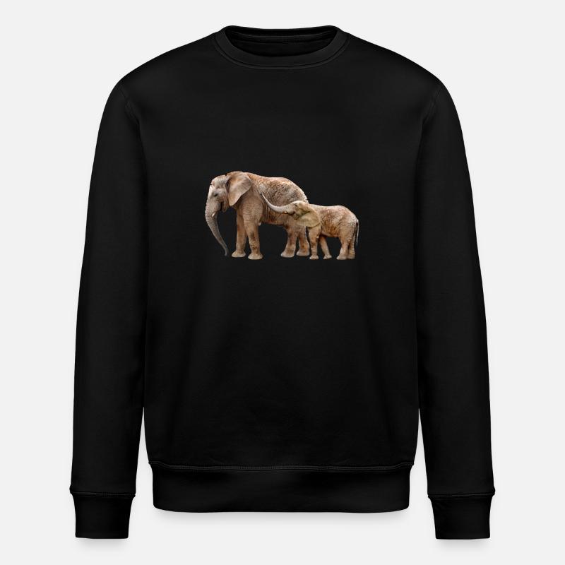 Elefant - Stanley/Stella Unisex Bio-Sweatshirt ROLLER - Schwarz