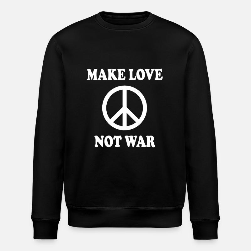 Make love not war - Stanley/Stella Unisex Bio-Sweatshirt ROLLER - Schwarz
