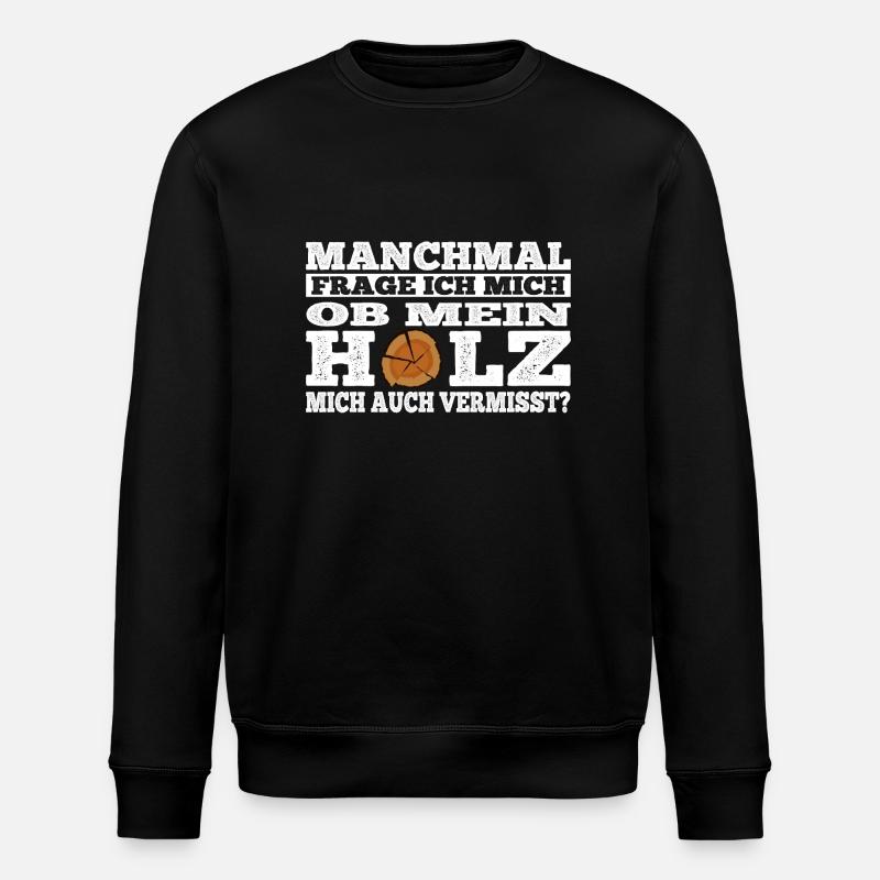 Wood - missing - Stanley/Stella ROLLER Unisex Organic Sweatshirt - black