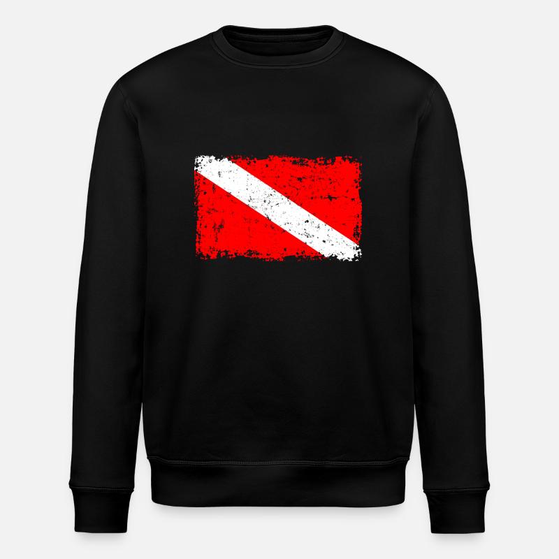 Diver Flag - Stanley/Stella ROLLER Unisex Organic Sweatshirt - black