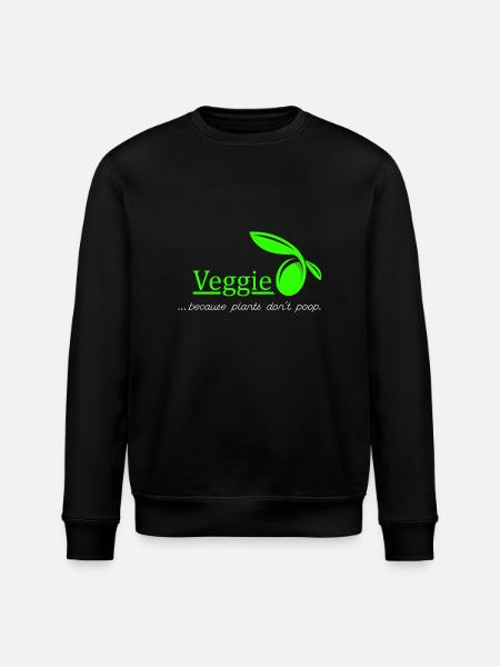 Veggie - Vegetarian. Gift idea - Stanley/Stella ROLLER Unisex Organic Sweatshirt - black