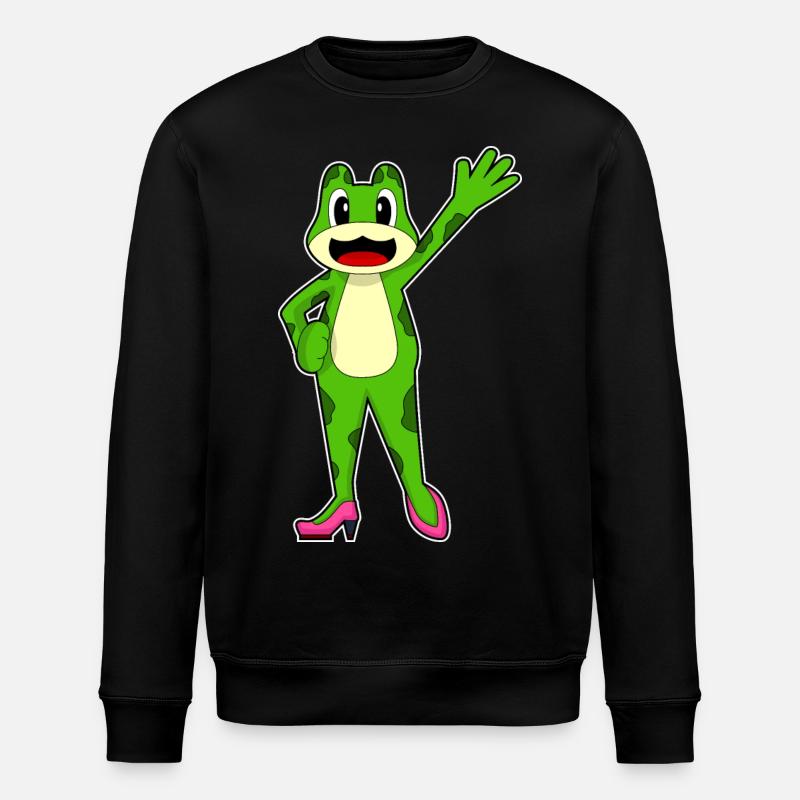 Frog High Heels - Stanley/Stella ROLLER Unisex Organic Sweatshirt - black