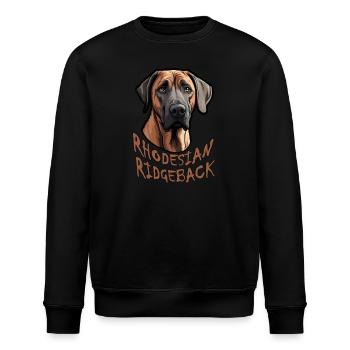 Rhodesian Ridgeback Hund - Stanley/Stella Unisex Bio-Sweatshirt ROLLER - Schwarz - Vorne - Nik (191cm)