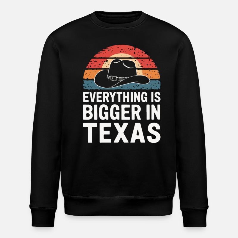 Texas State Texans Texas - Stanley/Stella ROLLER Unisex Organic Sweatshirt - black