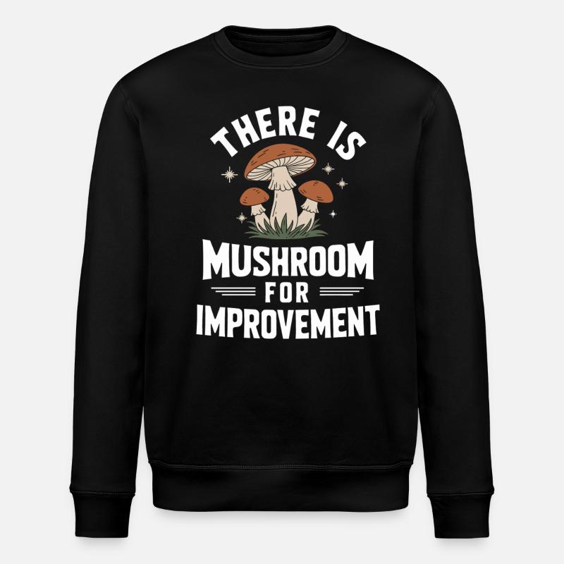 Mushroom Mushrooms Funghi Mushroom - Stanley/Stella ROLLER Unisex Organic Sweatshirt - black