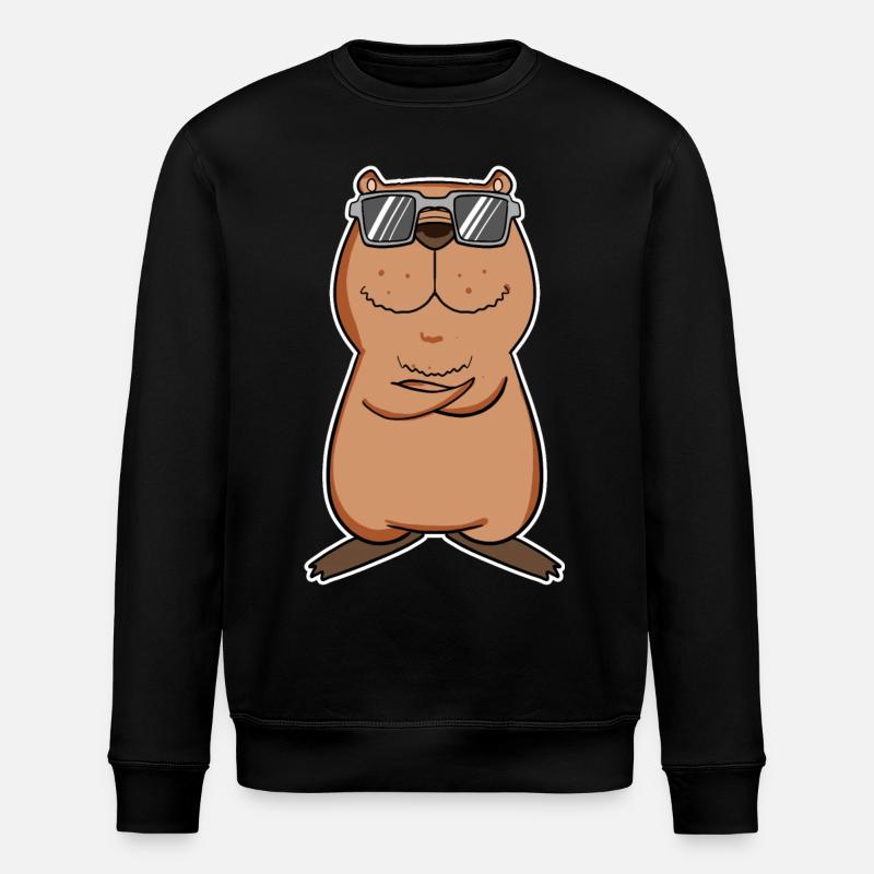 Capybara - Stanley/Stella Unisex Bio-Sweatshirt ROLLER - Schwarz
