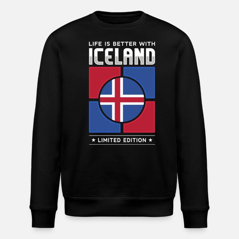 Iceland - Stanley/Stella ROLLER Unisex Organic Sweatshirt - black