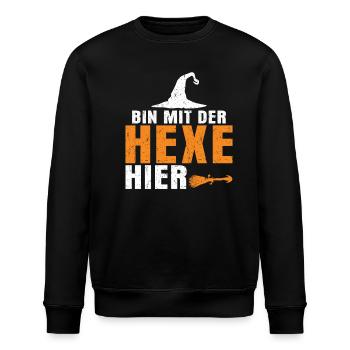 Ich Bin Mit Der Hexe Hier - Stanley/Stella Unisex Bio-Sweatshirt ROLLER - Schwarz - Vorne - Nik (191cm)