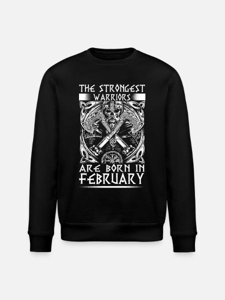 February - Viking - birthday - EN - Stanley/Stella ROLLER Unisex Organic Sweatshirt - black