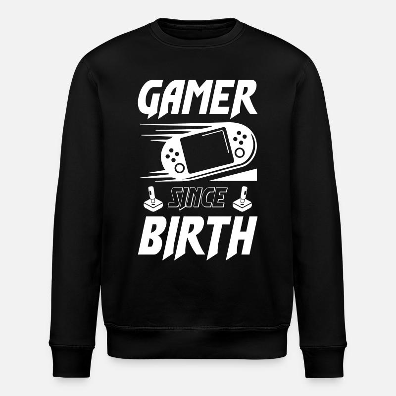 Gamer Since Birth - Stanley/Stella ROLLER Unisex Organic Sweatshirt - black