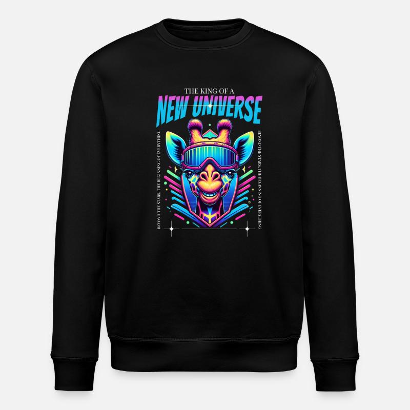 King Giraffe - Stanley/Stella ROLLER Unisex Organic Sweatshirt - black