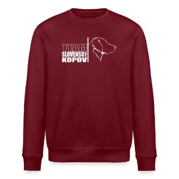 TEAM Slovensky Kopov Hunde Hund Wilsigns - Stanley/Stella Unisex Bio-Sweatshirt ROLLER - Burgunderrot - Vorne - Nik (191cm)