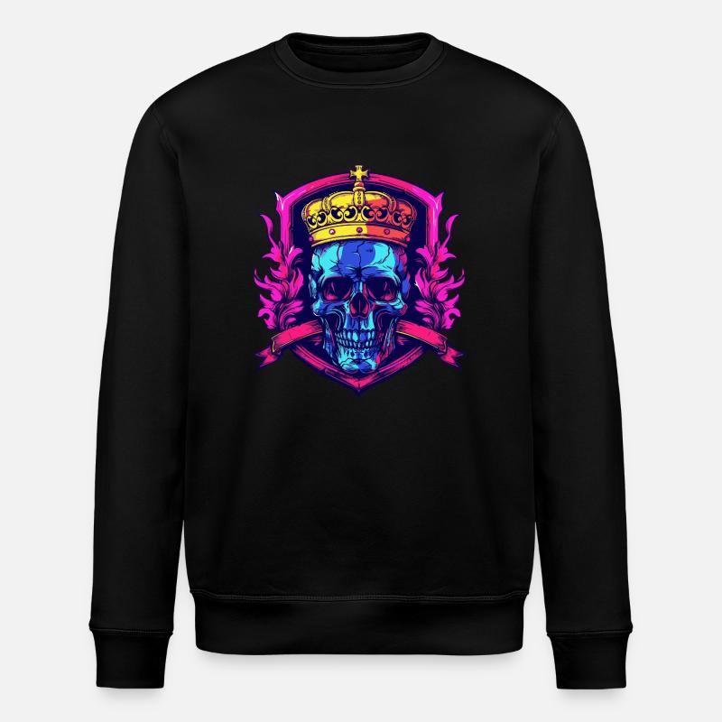 Couronne Squelette Roi - Sweat bio ROLLER Stanley/Stella Unisexe - noir