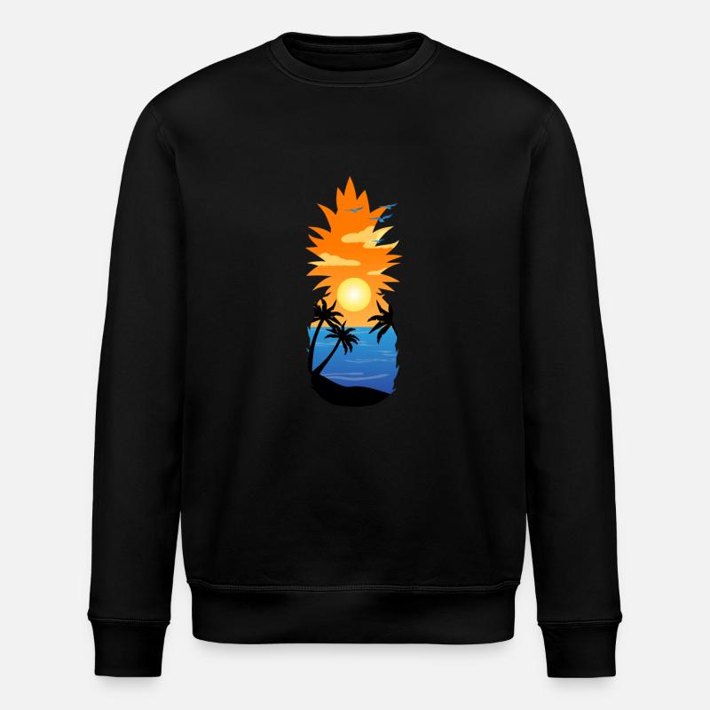 Pineapple - Summer Feelings - Stanley/Stella ROLLER Unisex Organic Sweatshirt - black