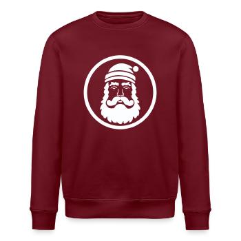 Visuel festif du Père Noël - Sweat bio ROLLER Stanley/Stella Unisexe - bordeaux - Devant - Nik (191cm)