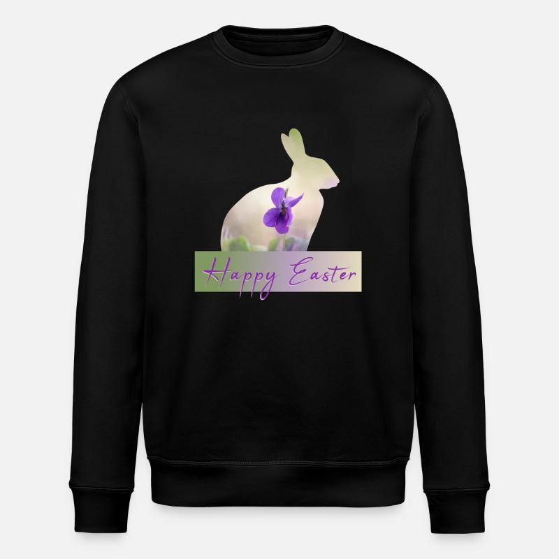 Happy Easter - Stanley/Stella ROLLER Unisex Organic Sweatshirt - black