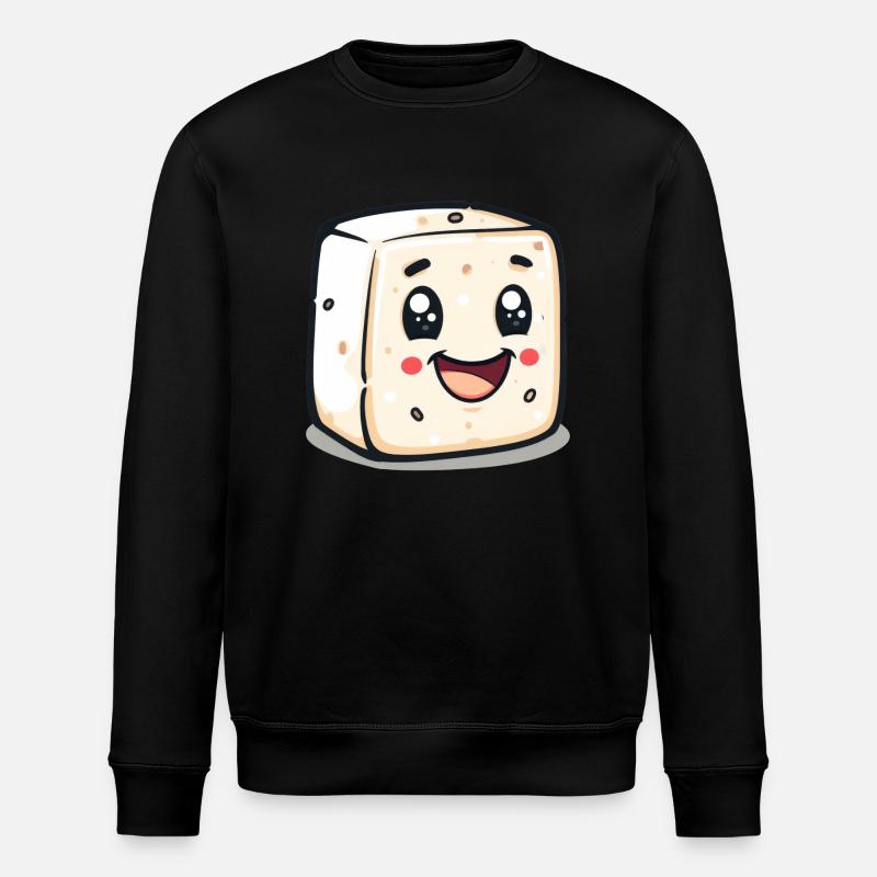 Cute Marshmallow Comic - Stanley/Stella ROLLER Unisex Organic Sweatshirt - black