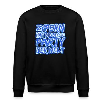 Geschenk für Zypern - Stanley/Stella Unisex Bio-Sweatshirt ROLLER - Schwarz - Vorne - Nik (191cm)