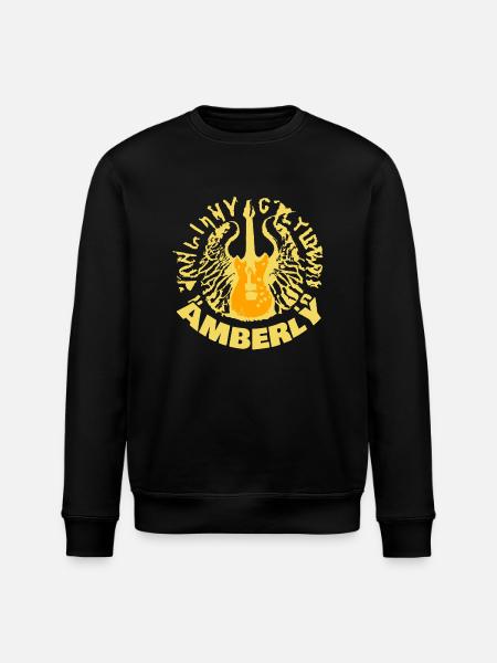 Amberly as a guitar - Stanley/Stella ROLLER Unisex Organic Sweatshirt - black