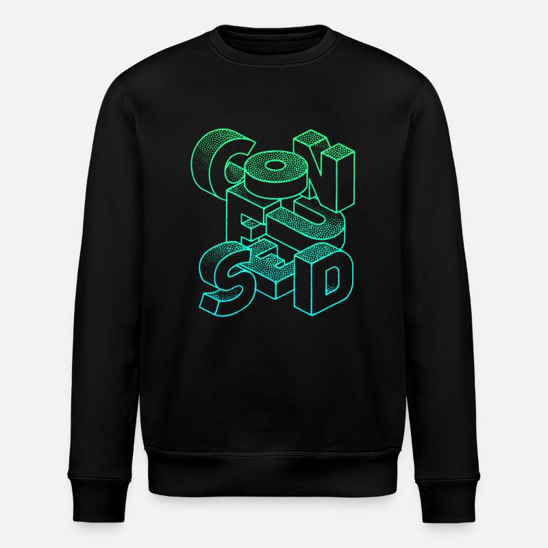 verwirrt - Stanley/Stella Unisex Bio-Sweatshirt ROLLER - Schwarz