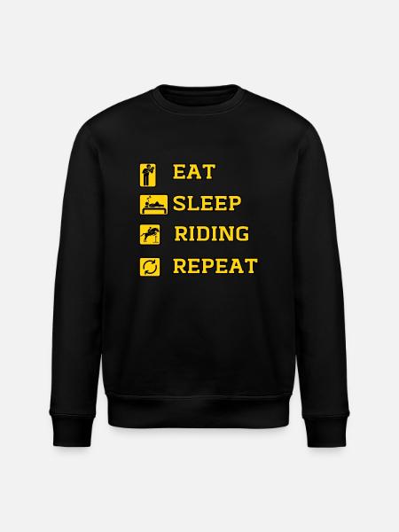 Eat Riding Repat - Stanley/Stella Unisex Bio-Sweatshirt ROLLER - Schwarz