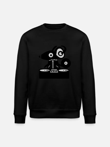 DJ Mouse - Rat - Stanley/Stella ROLLER Unisex Organic Sweatshirt - black